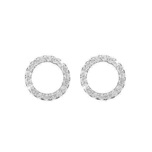 Christina Sparkling Circle Åbne cirkel ørestikker med topaz , model 671-S36 køb det billigst hos Guldsmykket.dk her